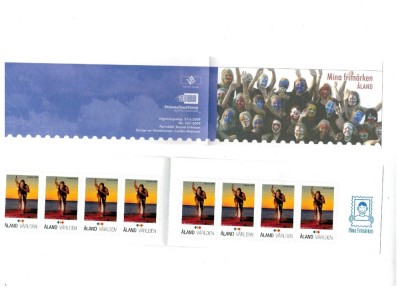 Aland (Finlanda) 2009 - Sport, atletism, carnet timbre autocolant neuzat foto