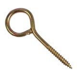 Cumpara ieftin Set 100 carlige cu filet pentru lemn, metal, galben, ER120 KOD110, inel &Oslash; exterior 34 mm, lungime totala 95 mm