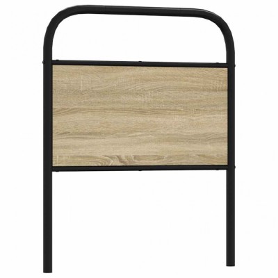 vidaXL Tăblie stejar sonoma 80 cm oțel și lemn prelucrat 4100285 foto