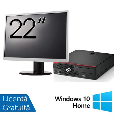 Pachet Calculator Fujitsu Esprimo D756 Desktop, Intel Core i5-6500 3.20GHz, 8GB DDR4, 240GB SSD, DVD-ROM + Monitor 22 Inch + Windows 10 Home NewTechno foto