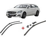 Cumpara ieftin Set 3 stergatoare MERCEDES-BENZ CLS Shooting Brake (X218) 2012-2017, parbriz si luneta, Valeo HydroConnect