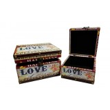 Cumpara ieftin Set 2 cutii depozitare - diverse imprimeuri WZ-JC27