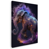 Tablou elefant galaxie fundal nori de culoare 1748 Tablou canvas pe panza CU RAMA 70x100 cm