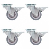 vidaXL Roți pivotante cu fr&acirc;ne duble, 4 buc., 50 mm