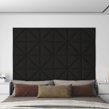 Panouri de perete, 12 buc., negru, 30x30 cm, textil, 0,54 m&sup2; GartenMobel Dekor, vidaXL