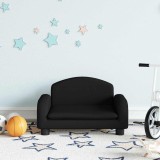 vidaXL Canapea pentru copii, negru, 50x40x30 cm, material textil