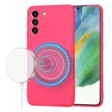 Husa silicon Samsung Galaxy S21 FE 5G Techsuit SoftFlex MagSafe, fucsia