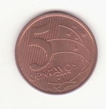 Brazilia 5 Centavos (Tiradentes) 2010