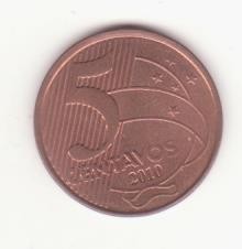 Brazilia 5 Centavos (Tiradentes) 2010