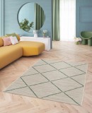 Covor Belgian, Porto 16731, Crem/Verde, Diverse Dimensiuni - 160x230 cm