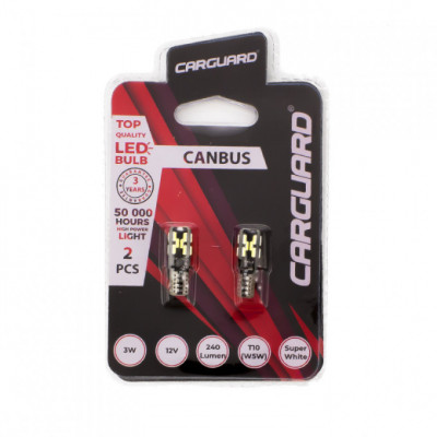 Carguard Set 2 Buc Led Pentru Interior/Portbagaj T10 CAN128 foto