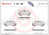 BREMBO P 56 106 PRIME LINE set placute frana,frana disc