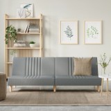 Gossi canapea extensibila, gri deschis, material textil