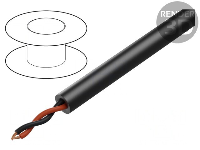 Cablu difuzor 2x13AWG OFC negru neecranat