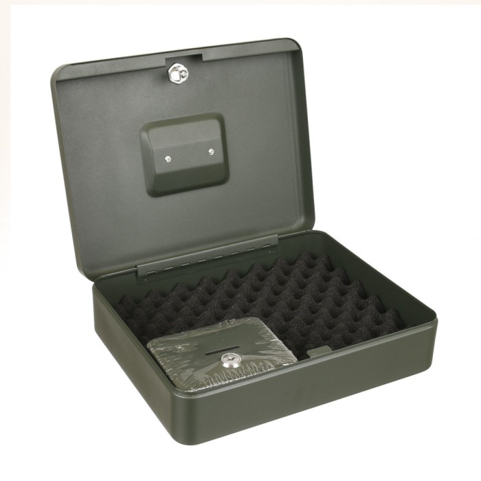 Seif pentru arma,cu cheie,de culoare neagra,dimensiune 300 x 240 x 90 mm, include cutie pentru cartuse