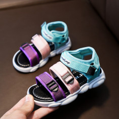 Sandale cu barete colorate pentru fetite (Marime Disponibila: Marimea 22)