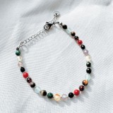 Bratara reglabila argintie cu cristale - zodia fecioara