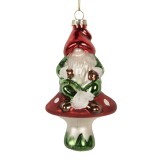 Cumpara ieftin Set 6 ornamente brad Craciun Gnom sticla multicolora 7x6x13 cm