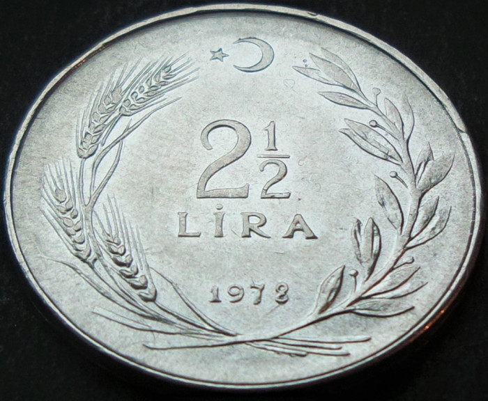 Moneda 2 1/2 LIRE - TURCIA, anul 1978 *cod 87