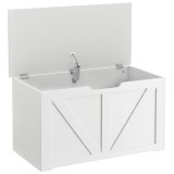 HOMCOM Comodă cu Capacitate de &Icirc;ncărcare de 136 kg, 80x40x45cm, Alb | Aosom Romania