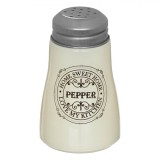 Solniță Piper, Model Home Sweet Home, Sticlă, Capac Metalic, Culoare Alb, Capacitate 100ml, 5.5x10cm, Oem