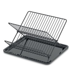 Scurgator vase cu tava, pliabil, negru, 36x30x21cm