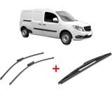 Cumpara ieftin Set 3 stergatoare MERCEDES-BENZ CITAN Box Body/MPV (W415) 2012 - 2021, parbriz si luneta, Valeo Silencio