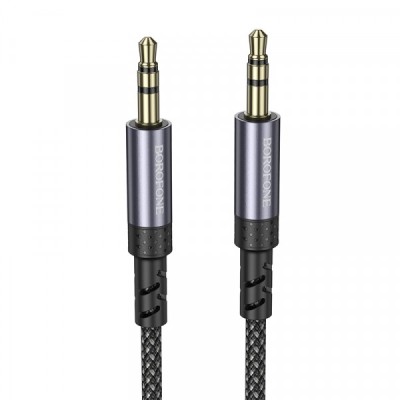 Cablu Audio 3.5mm - 3.5mm Borofone BL24 Graceful, 1m, Negru foto