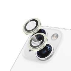 Folie sticla iPhone 15 Camera Protector Lito S+, galben foto