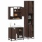 vidaXL Set mobilier de baie, 3 piese, stejar maro, lemn prelucrat 3301119