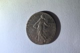 Fragment de Istorie: Monedă ARGINT 50 Centimes 1916 Franța Autentică &amp; Elegantă