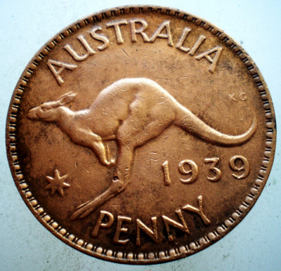 7.196 AUSTRALIA GEORGE VI 1 PENNY 1939 foto