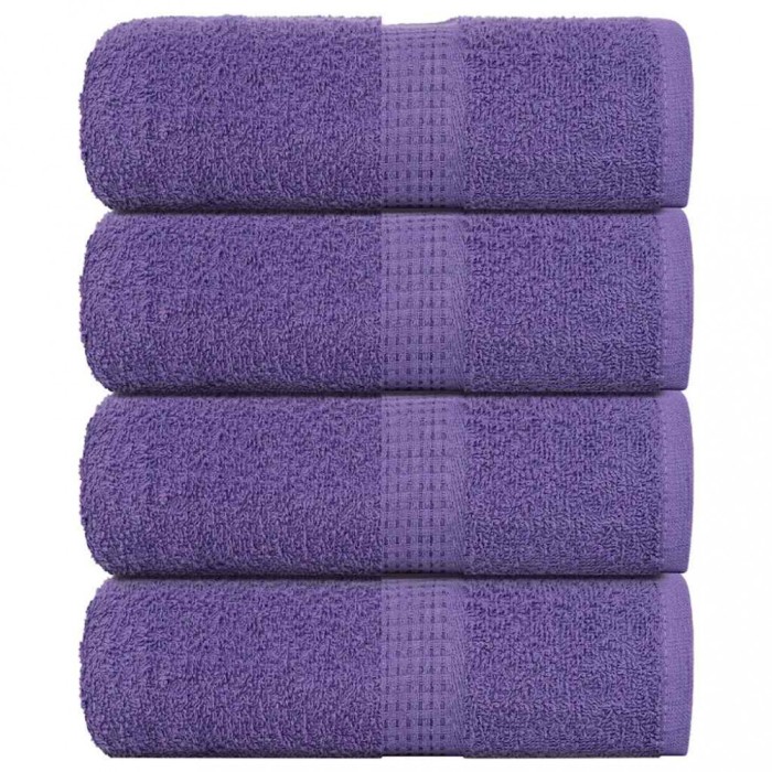 Prosoape pentru oaspeți 4 buc Violet 360 g/m&sup2; 100% bumbac