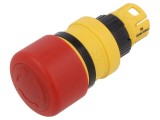 Comutator de siguranță EAO 16mm roșu, 2 poziții fără blocare