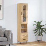 vidaXL Dulap &icirc;nalt, stejar sonoma, 34,5x34x180 cm, lemn prelucrat