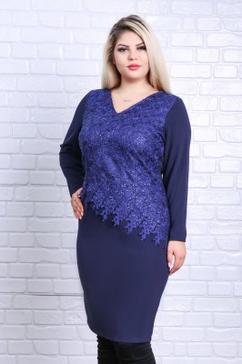 Rochie de ocazie Francessa Bleumarin - 46Marimea foto