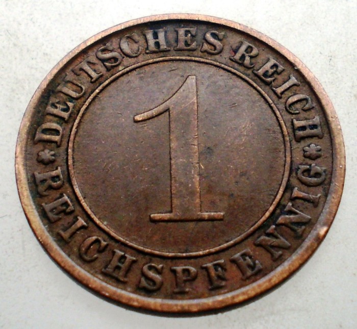 B.160 GERMANIA WEIMAR 1 REICHSPFENNIG 1931 A