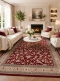 Cumpara ieftin Covor Belgian Premium Kasmar Rosu 80x150 cm Polipropilena Antialergic Design Clasic Living Dormitor Fir 9mm