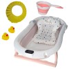 Cadita pliabila roz KidsCare, termometru, perna reductor, jucarii, protectie cap, cana pliabila for Your BabyKids
