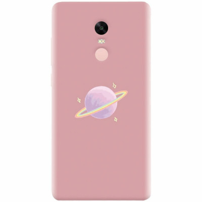 Husa silicon pentru Xiaomi Remdi Note 4X, Saturn On Pink foto