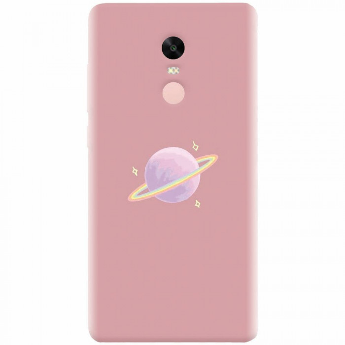 Husa silicon pentru Xiaomi Remdi Note 4X, Saturn On Pink