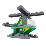 Set Construcție Elicopter, 33 Piese, Verde, Dificultate 1/5, Recomandat 6+ Ani, Oem
