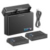 Set 2 acumulatori + incarcator dublu camere actiune DJI Osmo Action 5 Pro Action 4 Action 3