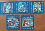 Suedia-1982.-''Craciun-Vitralii :MADONA cu Pruncul'' =5val.-[MNH-Nestampilate -Vezi-Scan