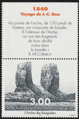 Taaf 2001 - Colonii franceze , Natura , monumente naturale , , dantelat , MNH ,Mi.448 foto