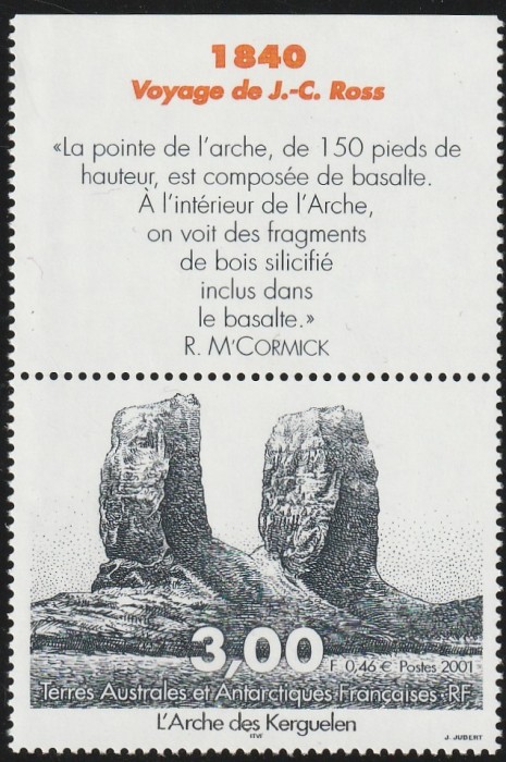 Taaf 2001 - Colonii franceze , Natura , monumente naturale , , dantelat , MNH ,Mi.448