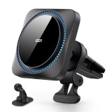 Incarcator Auto Wireless Magnetic ESR HaloLock cu CryoBoost si Ventilator de Racire, Compatible MagSafe, Negru