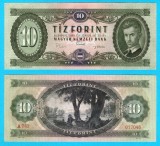 Ungaria (pick 168) 10 Forint 1969 UNC; faţă: S&aacute;ndor Petőfi