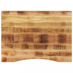 Gossi blat birou cu decupaj curbat 110x80x2,5cm lemn masiv mango brut