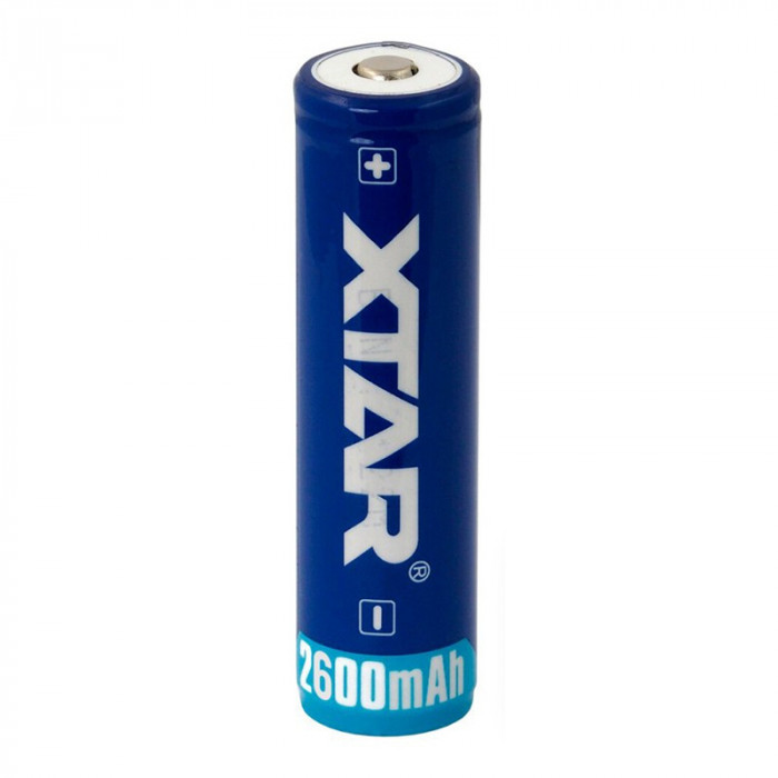 Baterie cu terminal XTAR, 3.7 V, Li-Ion, 2.6 A, 2600 mAh, 18.4 x 69.2 mm